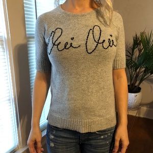 Grey Sweater Short Sleeve